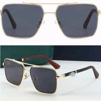 Lunettes de soleil de luxe haut de gamme personnalisées, protection UV400, verres polarisés, monture carrée en métal pleine monture, design classique