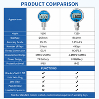 Sensor de Presión Digital Inteligente IP65 a Prueba de Agua con Bomba para Monitoreo de Sistemas de Tratamiento de Agua 10Bar 16Bar 100Bar