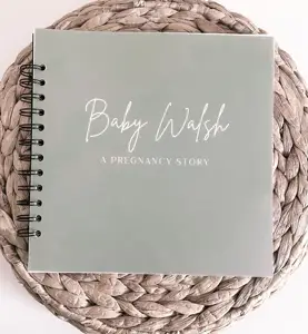 LABON Pregnancy Journal Modern Square Personalized Planner For Tracking Baby Gift For First Time Moms