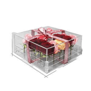 Caja Transparente de Acrílico Aierflorist <span class=keywords><strong>para</strong></span> 1, 9, 16, 24 Flores, Cubierta <span class=keywords><strong>para</strong></span> Empaque de Flores, Caja de Acrílico <span class=keywords><strong>para</strong></span> Almacenamiento de Rosas Preservadas <span class=keywords><strong>para</strong></span> Bodas - Product Image 5