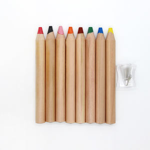 Crayons géants <span class=keywords><strong>Woody</strong></span> 6 8 12 24 48 couleurs de dessin Crayons de couleur à l'eau épais avec pinceau et <span class=keywords><strong>taille</strong></span>-<span class=keywords><strong>crayon</strong></span> - Product Image 2