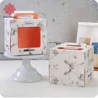 Plateau cadeau Baoren 4 pouces, boîte d'emballage portable pour gâteau d'anniversaire, boîtes à pâtisserie pour mousse et fromage avec fenêtre de 6 et 8 pouces