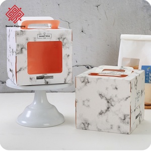Plateau cadeau Baoren 4 pouces, boîte d'emballage portable pour gâteau d'anniversaire, boîtes à pâtisserie pour mousse et fromage avec fenêtre de 6 et 8 pouces - Product Image 3