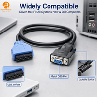 Kabel Ekstensi Terminal IDC ke DB9 Female, Harness Kabel Kustom untuk Transmisi Sinyal Komunikasi Industri