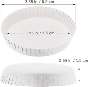 Couvre-gobelet en papier jetable, écologique, de qualité alimentaire, recyclable, pour hôtels et restaurants, logo personnalisé, protection anti-poussière, blanc - Product Image 2