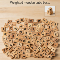 100 pièces de tuiles de lettres Scrabble en bois naturel, blocs d'alphabet en bois numérotés pour l'artisanat DIY, la décoration intérieure, l'art mural et le remplacement de pièces de jeu