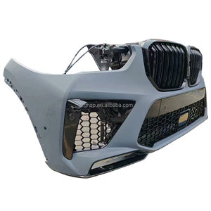 Ensemble de pare-chocs avant OEM avec calandre et ventilateur pour BMW X5M F95 2020-2023, remplacement <span class=keywords><strong>M</strong></span> Performance, noir brillant, kit complet - Product Image 2