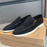 Nouveaux Mocassins Décontractés Homme Style Européen et Américain pour le Commerce International, Tige Mate, Semelle Extérieure en Caoutchouc, Légers, Automne