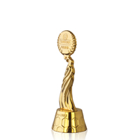 Trophée en métal de haute qualité plaqué or, article souvenir, plaque de récompense personnalisée