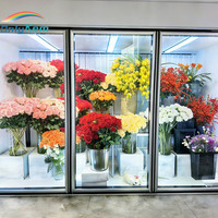 Chambre froide vitrée pour exposition de fleurs avec réfrigération