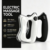 Masseur facial Gua Sha EMS chauffant et vibrant, 2000 mAh, en plastique ABS, grattoir musculaire portatif, chaleur constante, couteau à fascia portable