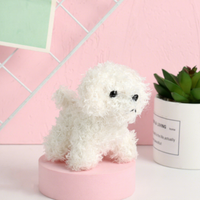 Adorable Peluche Chiot Brodé Réaliste avec Fonction Anti-Stress, Tissu Polyester Ultra Doux pour Enfants, Décoration Maison, Cadeau