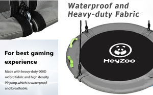 Zoshine Swing Soucoupe de 48 pouces Capacité de poids 900lbs Sangles de suspension réglables <span class=keywords><strong>Disque</strong></span> circulaire multicolore pour enfants Backyard Outdoor - Product Image 5