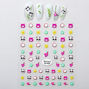 5D En Relief Nail Art Autocollants Blanc Lily Valley Tulipe Dreamcatcher PET Matériel Gel Polonais Fleur De Mariage Gravé Curseur Conseils - Product Image 6