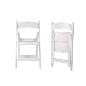 Factory Wholesale White Folding Resin Wimbledon Outdoor Chair