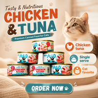 Nourriture humide pour chat MAIDOU, à base de viande véritable, riche en protéines, en conserve de 85 g, sans céréales, ingrédients naturels, nourriture pour animaux de compagnie en boîte