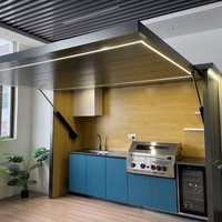 Cuisine extérieure en acier inoxydable 304, étanche, avec îlot barbecue, pour patio, jardin, cour arrière