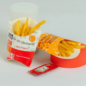 Boîtes en papier personnalisées pour hamburgers, frites, ailes frites, à emporter, collations, restauration rapide, emballage, conteneur, boîte à emporter pour hamburgers, poulet - Product Image 4