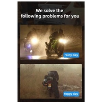 Phares de moto à LED avec lentille, feux de conduite, mini lampe de travail, phare antibrouillard, ampoule pour voiture, camion, SUV, ATV