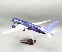 43CM B787 Unisexe Diecast Avion Modèle 1:130 Résine Avion LED Lumières Vente Chaude Personnalisable Cadeau de Vacances pour Avion