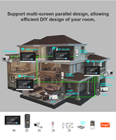 Interphone vidéo intelligent Wi-Fi pour appartement, connexion 2 fils, solution IP Tuya, interphone pour 4 appartements, déverrouillage via l'application Tuya, prix usine