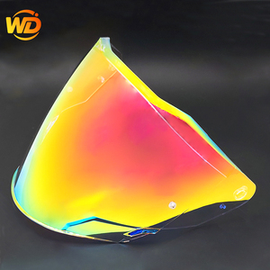 Nouvelle visière de remplacement <span class=keywords><strong>Iridium</strong></span> Rainbow PC pour casque de moto OF618 - Protection solaire UV, résistante aux rayures, imperméable, pièce de rechange - Product Image 5