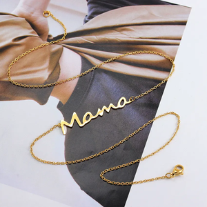 ที่ละเอียดอ่อนแม่สร้อยคอเครื่องประดับสแตนเลสแม่จดหมายสร้อยคอชื่อสร้อยคอส่วนบุคคลที่สมบูรณ์แบบของขวัญวันแม่2023 - Product Image 4