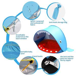 Personalizado fácil de llevar protección UV tienda de la piscina del bebé para niños tiendas de campaña al aire libre impermeable - Product Image 4