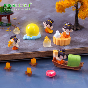 Weij - Accessori Decorativi Fai-da-te per il Festival di Metà Autunno: Bambola Coniglietto della Benedizione di Chang'<span class=keywords><strong>e</strong></span>, Micro-paesaggio da Appendere - Product Image 3