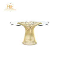 Meubles de salle à manger de luxe italiens, pieds en acier inoxydable, ensemble de table à manger pour événements, hôtels, banquets, mariages