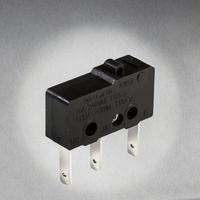 Interrupteur à bouton-poussoir Guozhi à trois ou deux pattes, noir pur, longue durée de vie, IP41, 250V 10A, sans levier, pour appareils électroménagers sous pression