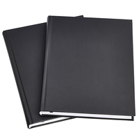 Carnet de notes personnalisé avec couverture rigide en PP, pages perforées robustes, format A4, noir