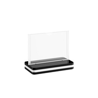 Étiquette horizontale personnalisée en forme de T en plastique pour carte de prix étiquette support de comptoir mini support d'affichage de signe transparent