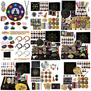 Bộ dụng cụ đá pha lê tự nhiên, hộp phù thủy, hoa khô, logo tùy chỉnh, bộ nến trị liệu, đá thạch anh, quà tặng phù thủy - Product Image 5