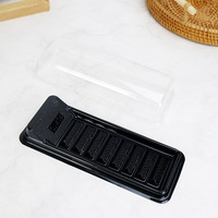 Boîte d'emballage jetable de qualité alimentaire pour tiramisu mousse gâteau roulé de style occidental, en tranches pour la cuisson en rouleau, boîtes transparentes pour gâteaux