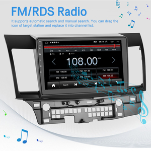 Podofo 2 DIN 10.1 ''android đài phát thanh xe hơi xe Stereo autoradio Wifi GPS <span class=keywords><strong>Navigation</strong></span> BT FM/<span class=keywords><strong>RDS</strong></span> cho Mitsubishi Lancer 2007-2013 - Product Image 4