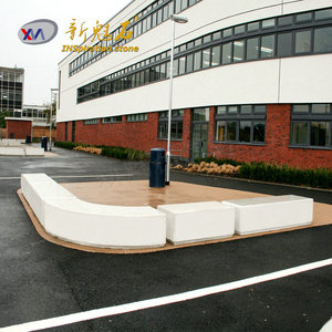 Nuevos Materiales de Construcción de Piedra, Banco de Hormigón Gris para Exteriores, Silla Larga Hueca para Parques, Plazas y Atracciones - Product Image 2