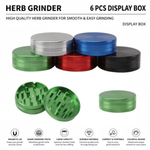 Custom Logo Portable 63mm Aluminum <b>Herb</b> <b>Grinder</b> Price 2 Layers Metal Spice Crusher Dry Tobacco <b>Grinder</b> for <b>Herb</b> Smoking - Product Image 1