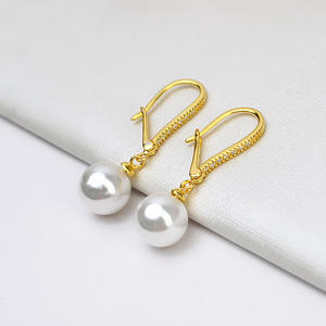 Boucles d'oreilles en argent S925, accessoires, édition argentée avec perles 8-13, boucles d'oreilles détachables, plaque à perles, support DIY, bijoux vides pour femmes, 5404 - Product Image 2