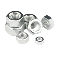 Écrous hexagonaux de machine en acier au carbone de qualité M6 C1035 ASTM A194 classe 8.8, zingués blancs, DIN934
