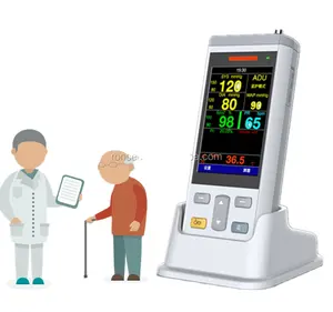 2023 Monitor vital portátil da temperatura do pulso do monitor dos sinais NIBP SPO2, monitor da pressão sanguínea