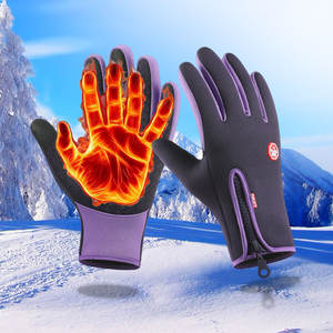 Sarung tangan olahraga, tiga ukuran kualitas tinggi musim dingin tebal tahan angin hangat bersepeda layar sentuh luar ruangan berkendara sepeda motor - Product Image 1