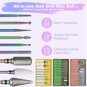 Alloy Ceramic <b>Nail</b> Drill Bit Set for Polishing, Gel Removal and Professional Salon or Home Manicure Use - Product Image 2