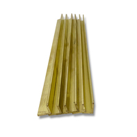 Tige d'angle décorative en laiton de type L, profilé en laiton de barres de cuivre personnalisées OEM pour la décoration intérieure