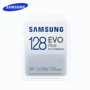 Cartão de memória samsung evo, original, 64gb flash, 128gb, até 130 mb/s, alta velocidade, cartão sd, 32gb 256gb, vídeo full hd para câmera