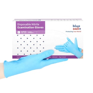 Latexvrije nitril onderzoekshandschoenen ziekenhuis tandarts dierenverzorging blauw wegwerphandschoenen poedervrij 4mil nitril handschoenen voor medisch gebruik - Product Image 1