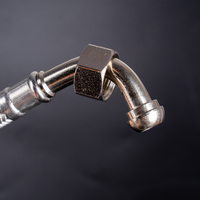Manguera de Agua para Cafetera, Moderna, Duradera y Flexible, de Acero Inoxidable Trenzado, con Conexión en Codo de 3/8 Pulgadas