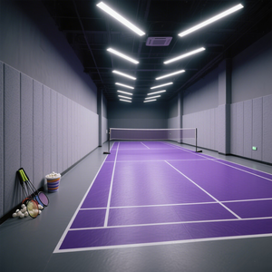 Revêtement de sol de badminton approuvé INOLP BWF installation facile tapis de cour intérieur violet matériaux de nettoyage de sport Chine Guatemala - Product Image 6