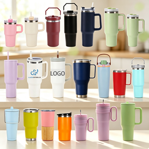 Custom Logo 40oz 30oz 20oz 20 40 oz Wholesale Bulk Double Wall Vacuum Insulated 304 Stainless Steel <b>Tumblers</b> with <b>Straw</b> and Lid - Product Image 1