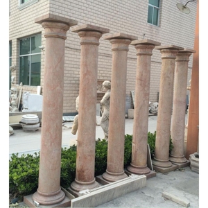 Colonnes décoratives en marbre de pierre naturelle, style colonne romaine, pour la maison, colonnes de support rondes sur mesure pour villas, bâtiments et temples - Product Image 1